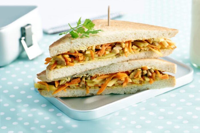 Brainfood: Schnelles Sandwich mit Käse und Karotte